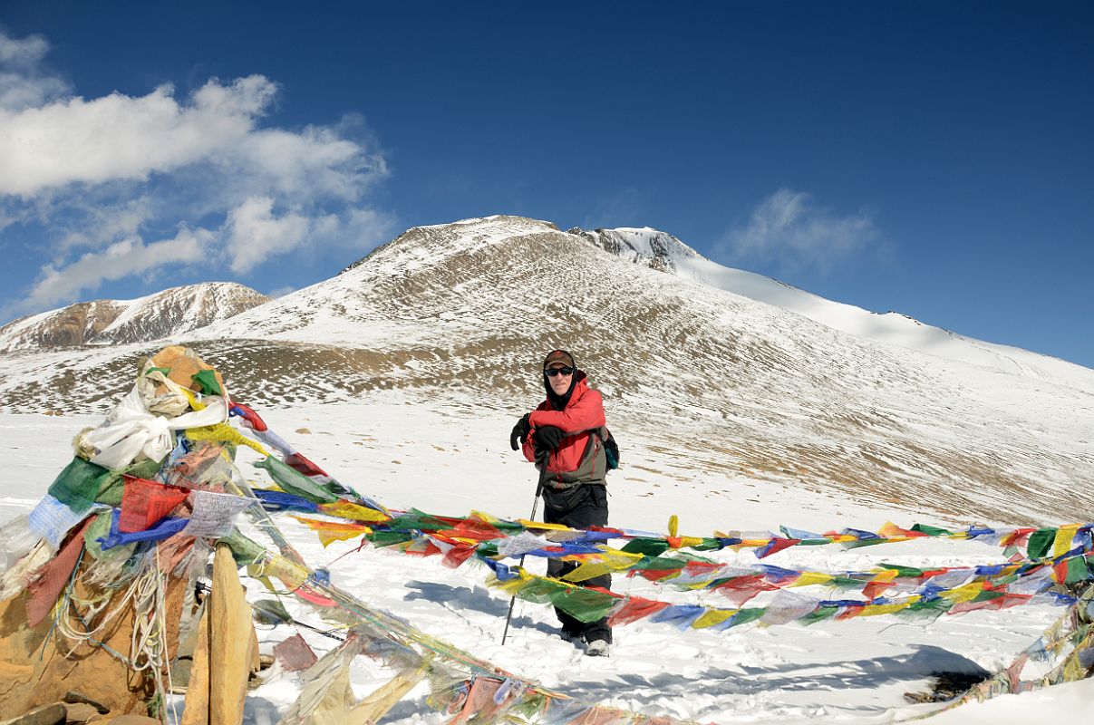 01 Jerome Ryan On Dhampus Pass 5257m With Dhampus Peak Behind 